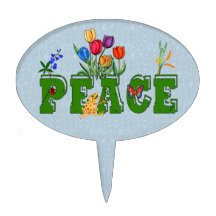 Peace Garden Cake Picks