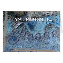 Peace - Garden Rock - Personalise/Customise Greeting Cards