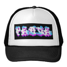 peace graffiti trucker hats