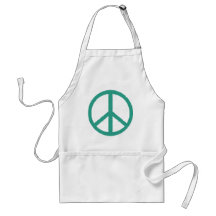 peace green aprons