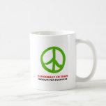 peace green coffee mug