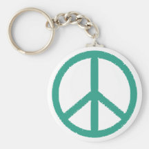 peace green keychain