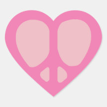 Peace Heart Customisable Sticker Sets
