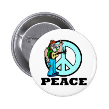 Peace Hippie Buttons