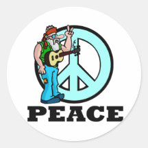 Peace Hippie Stickers