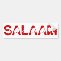 PEACE IN ARABIC BUMPER STICKER