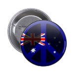 Peace in Australia Pinback Buttons