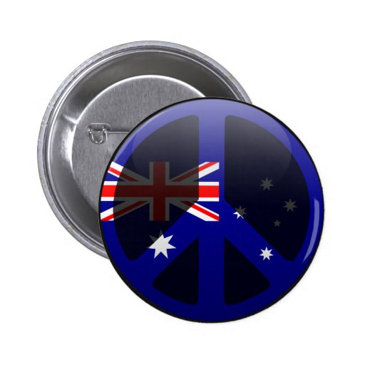 Peace in Australia Pinback Buttons