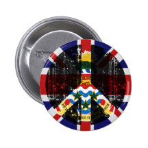Peace In Cayman Islands Pinback Button