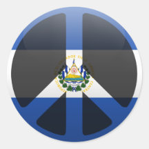 Peace in El Salvador Round Stickers