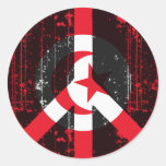 Peace In Tunisia Round Stickers