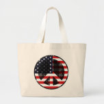 Peace In Usa Canvas Bags