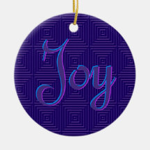 Peace / Joy Christmas ornament