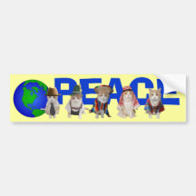 Peace Kitties Bumper Sticker