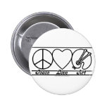 Peace Love and Art Pinback Button