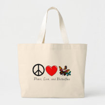 Peace, Love, and Butterflies Bag