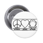 Peace Love and Frogs Pinback Button