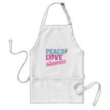 Peace Love and Happiness Aprons