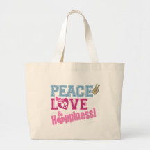 Peace Love and Happiness Canvas Bag