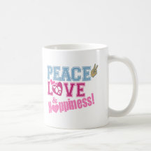 Peace Love and Happiness Mug
