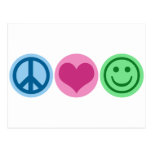 Peace Love and Happiness Postcard