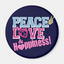 Peace Love and Happiness Refrigerator Magnets