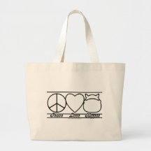 Peace Love and Hippos Bags
