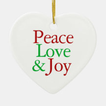Peace, Love, and Joy Ornament