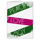 Peace, Love and Joy Snowflakes Card