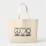 Peace Love and Karma Canvas Bag