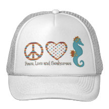 Peace, Love and Seahorses Mesh Hats
