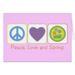 Peace, Love and Spring Greeting Cards