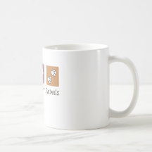 Peace Love Animals (Two Paws) Mug
