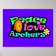 Peace, Love, Archery Print