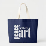 Peace Love Art Canvas Bags