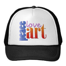 Peace Love Art II Hat