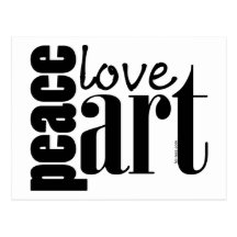 Peace Love Art Post Cards