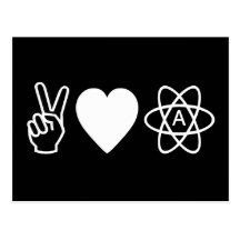 Peace Love Atheism Postcards