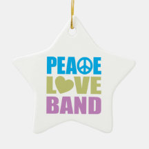 Peace Love Band Christmas Ornament