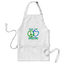Peace Love BARBECUING Apron