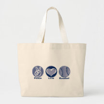 Peace Love Baseball Bags