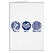 Peace Love Baseball Greeting Card