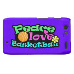 Peace, Love, Basketball; Retro Motorola Droid RAZR Cover