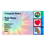 Peace, Love, Beavers Business Card Templates