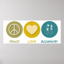 Peace Love Biochemistry Poster