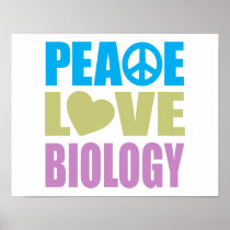 Peace Love Biology Print