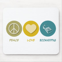 Peace Love Bookkeeping Mouse Mats