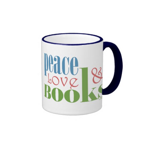 Peace Love Books II Mugs