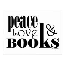 Peace Love Books Post Card