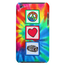Peace, Love, Boombox Barely There iPod Cover